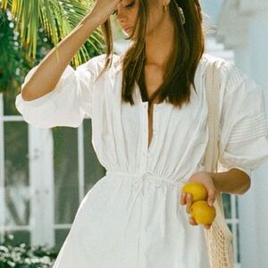 White Sabo Skirt Dress with adjustable waist